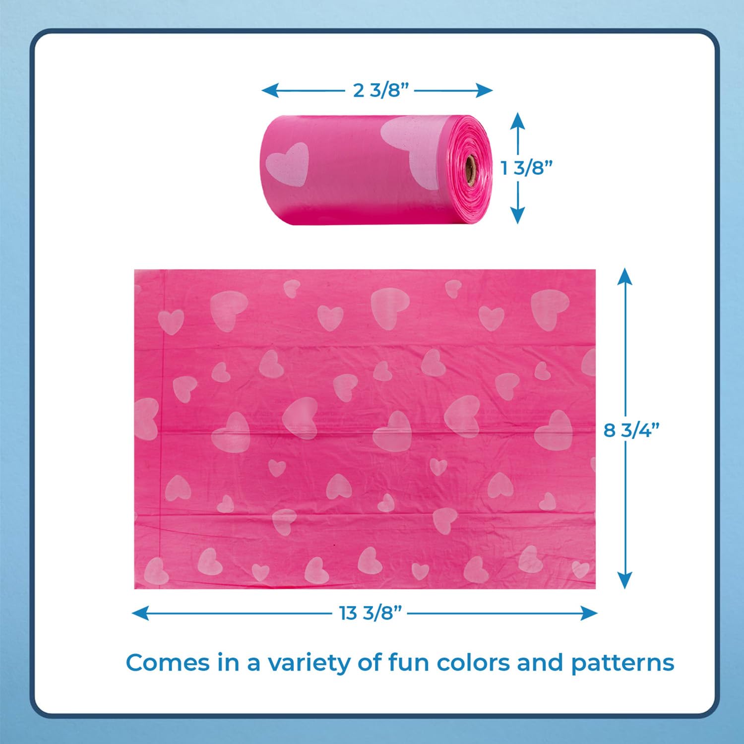 Best Pet Supplies Dog Poop Bags (150 Bags) for Waste Refuse Cleanup, Doggy Roll Replacements for Outdoor Puppy Walking and Travel, Leak Proof and Tear Resistant, Thick Plastic - Assorted Colors