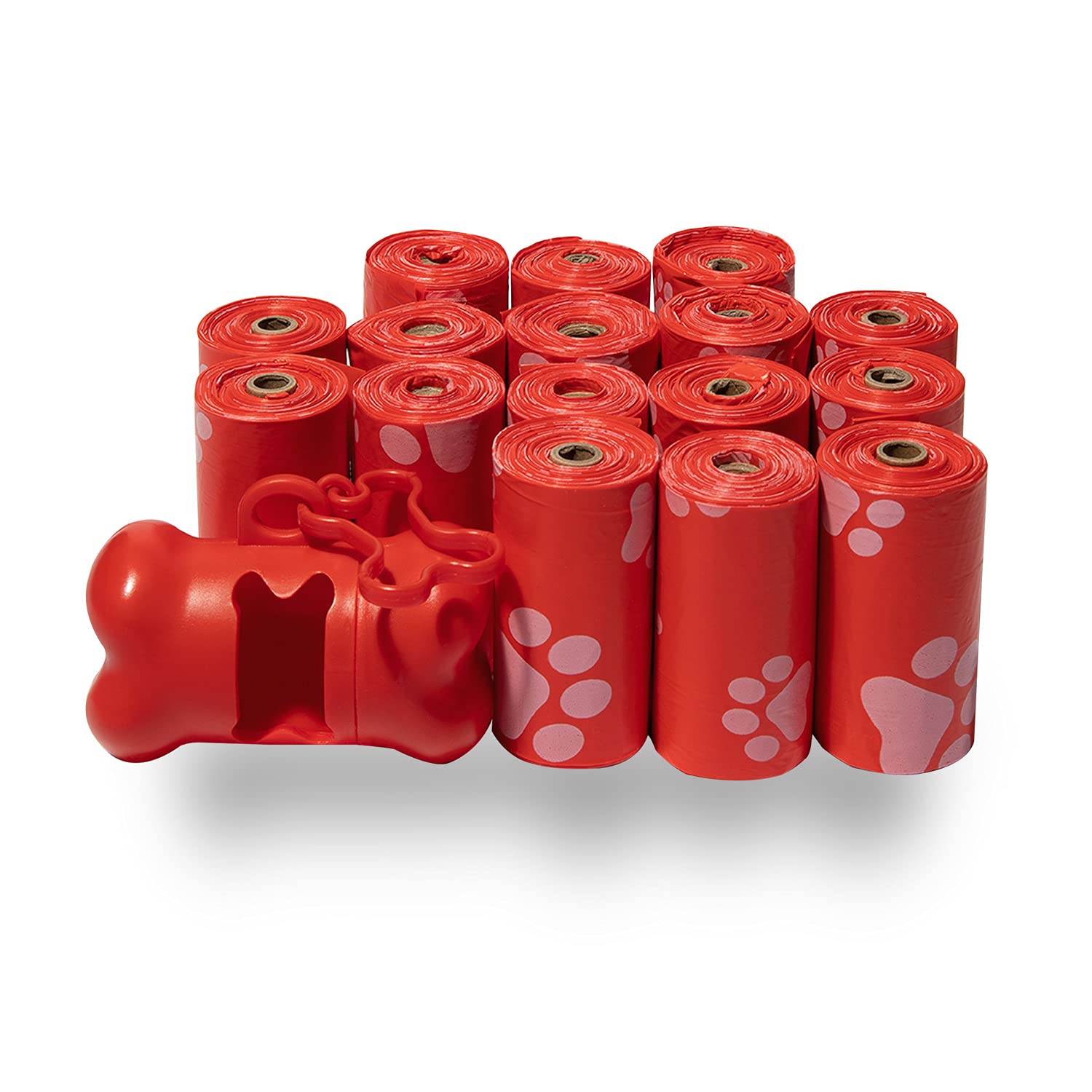 Best Pet Supplies Dog Poop Bags (150 Bags) for Waste Refuse Cleanup, Doggy Roll Replacements for Outdoor Puppy Walking and Travel, Leak Proof and Tear Resistant, Thick Plastic - Assorted Colors