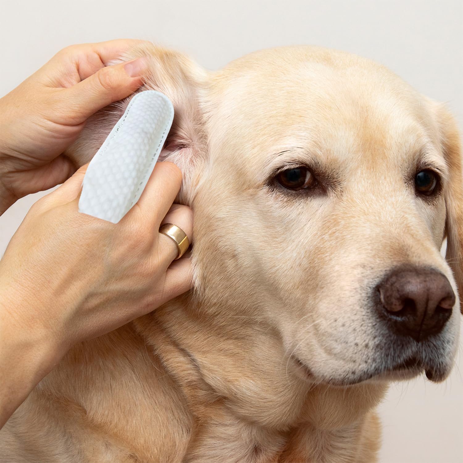 Dog Ear Cleaner Wipes – Finger Wipes for Dogs – Cleaning, Soothing, and Deodorizing Itchy Ears – Pet Ear Relief Solution - Coconut Scent