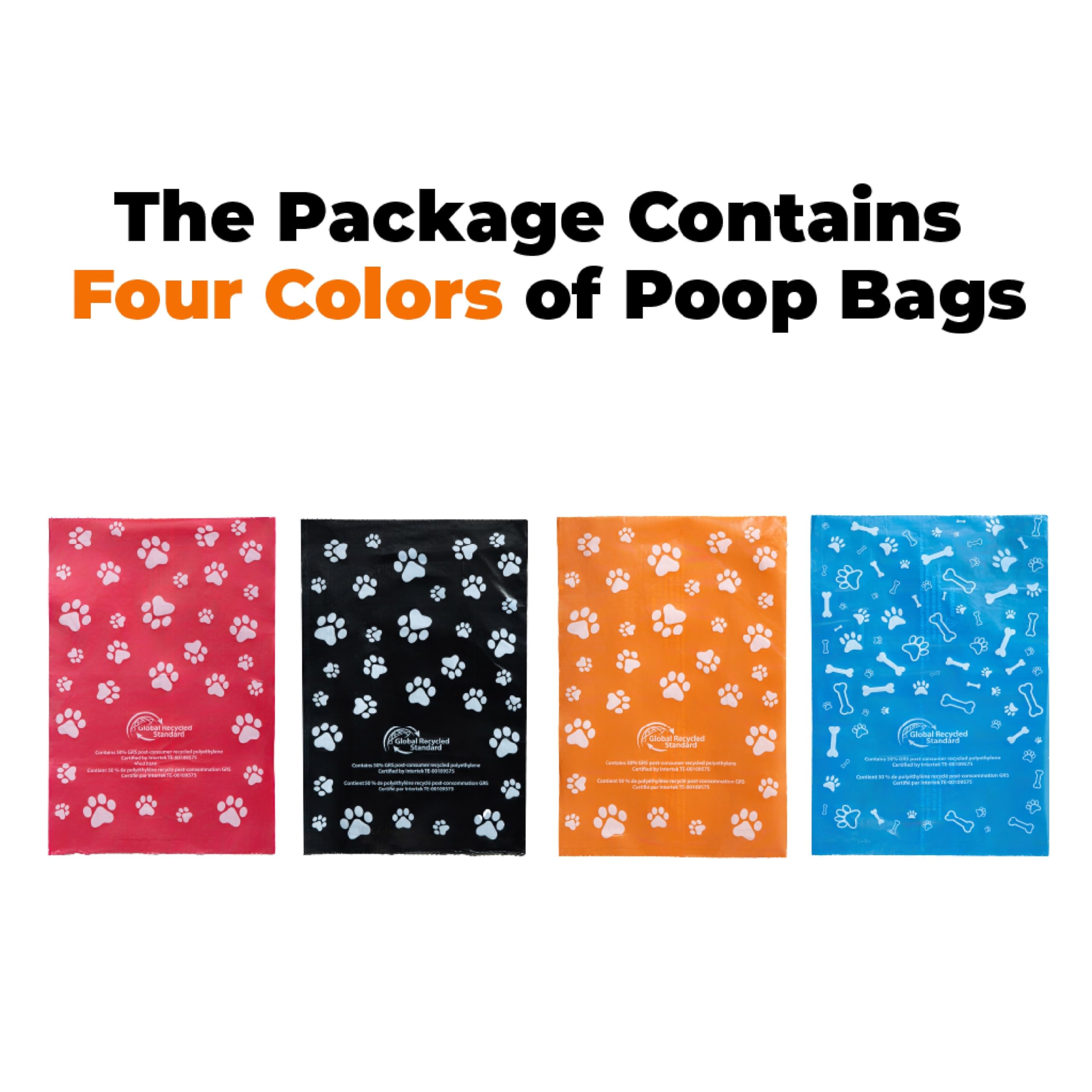 Best Pet Supplies Dog Poop Bags (150 Bags) for Waste Refuse Cleanup, Doggy Roll Replacements for Outdoor Puppy Walking and Travel, Leak Proof and Tear Resistant, Thick Plastic - Assorted Colors