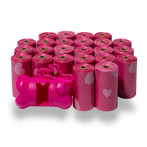 Best Pet Supplies Dog Poop Bags (150 Bags) for Waste Refuse Cleanup, Doggy Roll Replacements for Outdoor Puppy Walking and Travel, Leak Proof and Tear Resistant, Thick Plastic - Assorted Colors