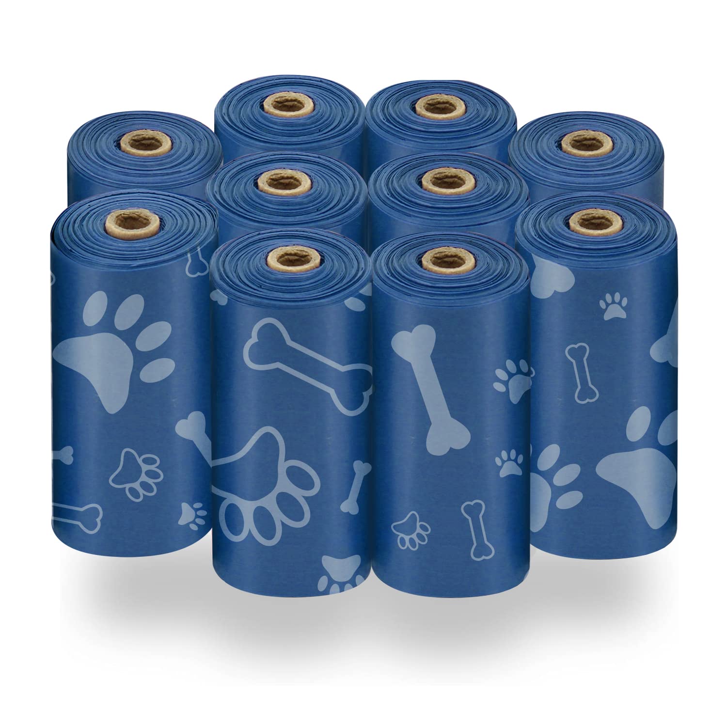 Best Pet Supplies Dog Poop Bags (150 Bags) for Waste Refuse Cleanup, Doggy Roll Replacements for Outdoor Puppy Walking and Travel, Leak Proof and Tear Resistant, Thick Plastic - Assorted Colors