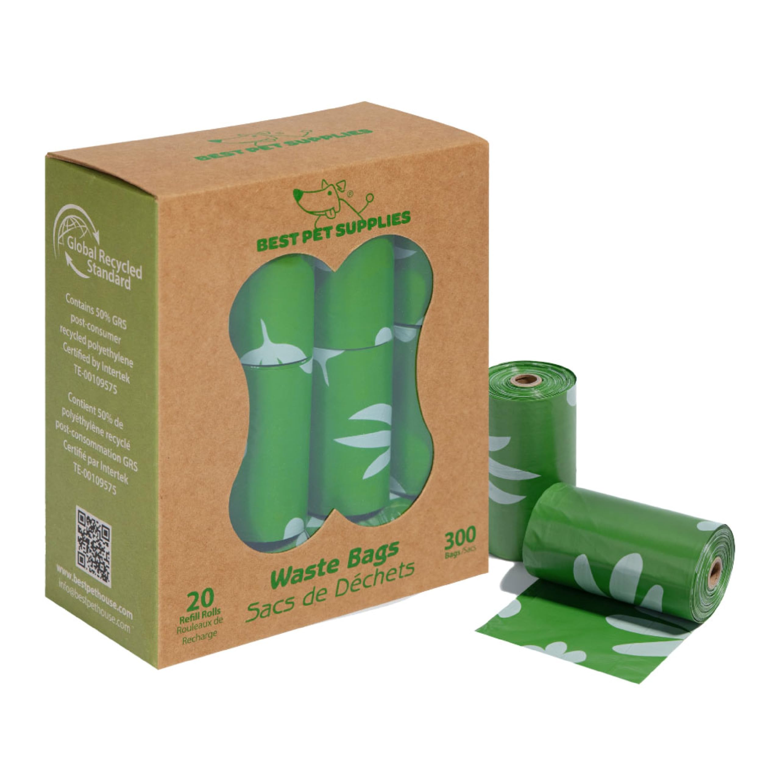 Best Pet Supplies Dog Poop Bags (150 Bags) for Waste Refuse Cleanup, Doggy Roll Replacements for Outdoor Puppy Walking and Travel, Leak Proof and Tear Resistant, Thick Plastic - Assorted Colors