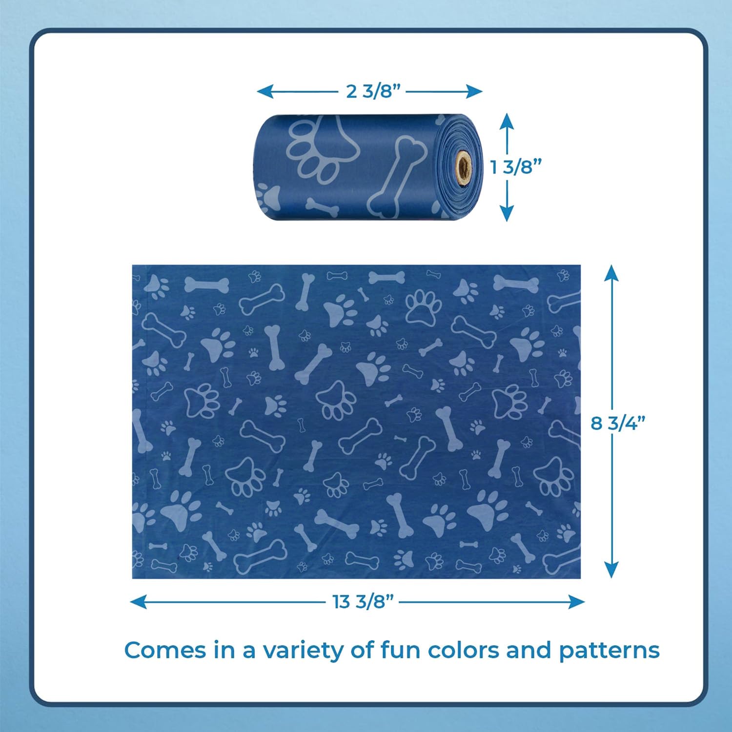 Best Pet Supplies Dog Poop Bags (150 Bags) for Waste Refuse Cleanup, Doggy Roll Replacements for Outdoor Puppy Walking and Travel, Leak Proof and Tear Resistant, Thick Plastic - Assorted Colors