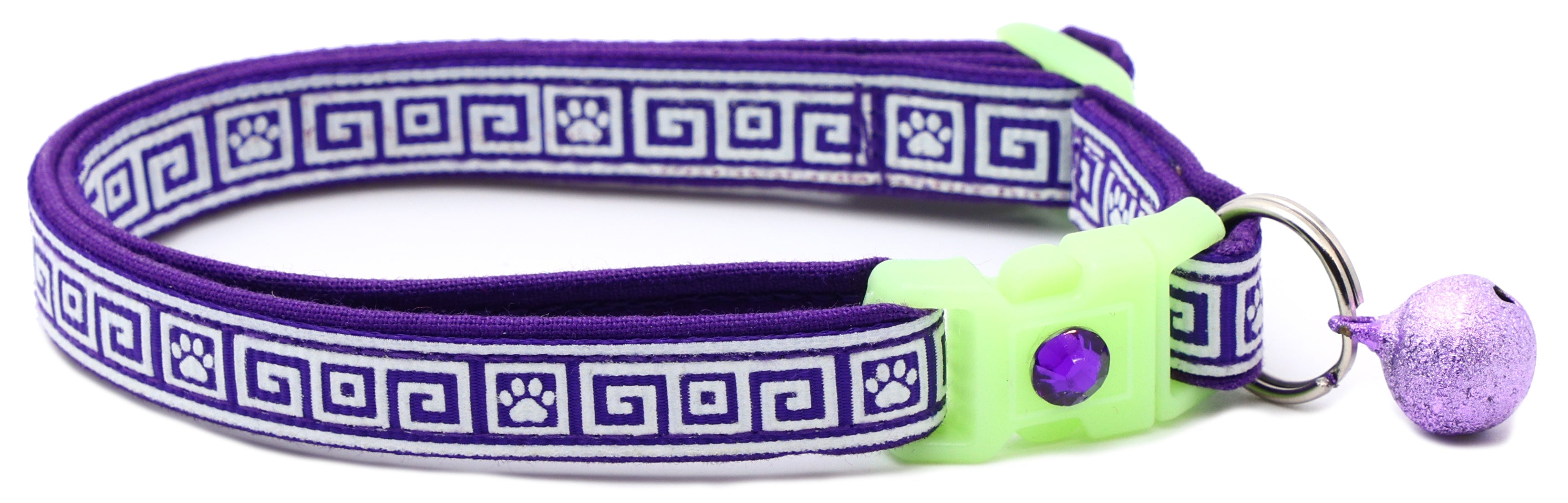 Greek Key Breakaway Cat Collar-8