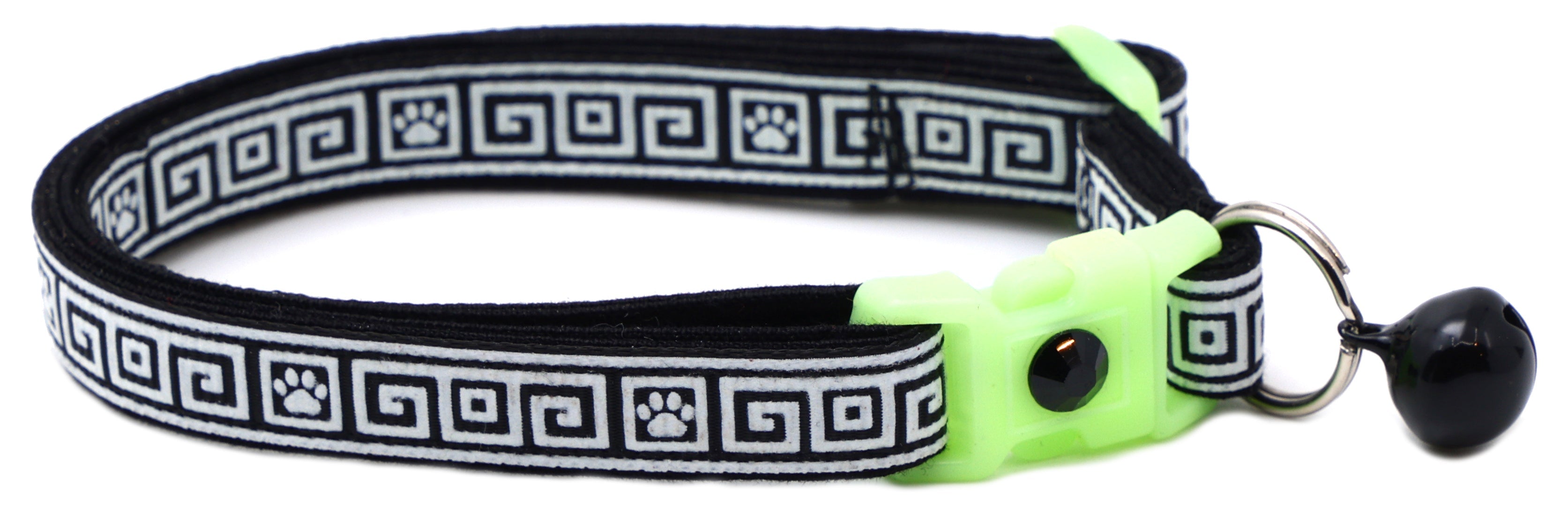 Greek Key Breakaway Cat Collar-9