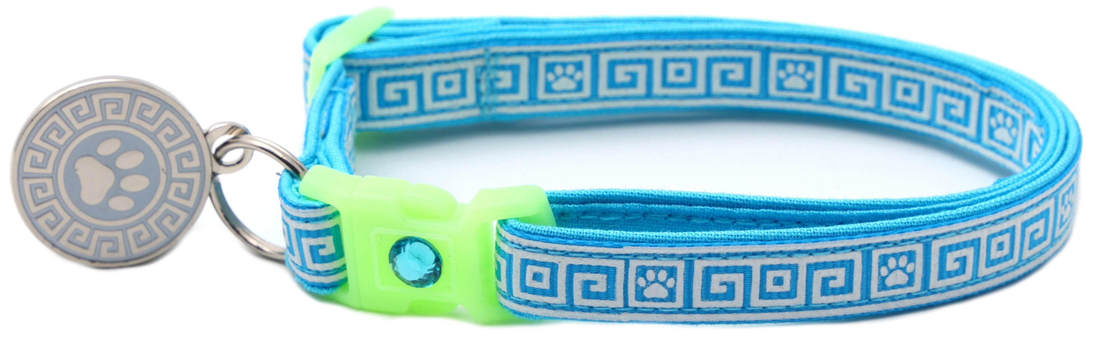 Greek Key Breakaway Cat Collar-18