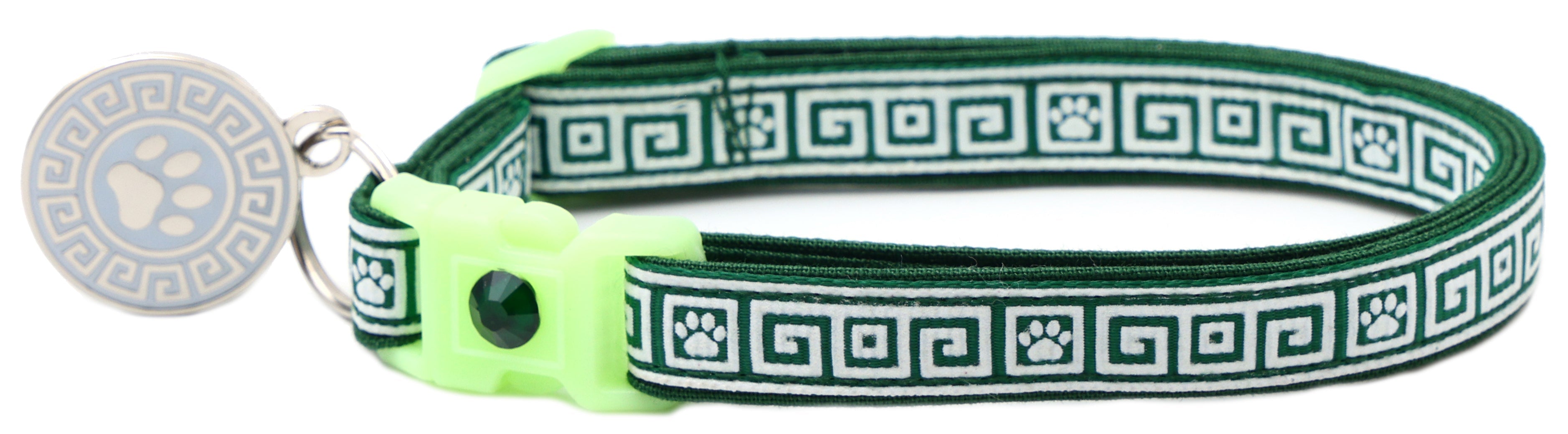 Greek Key Breakaway Cat Collar-3