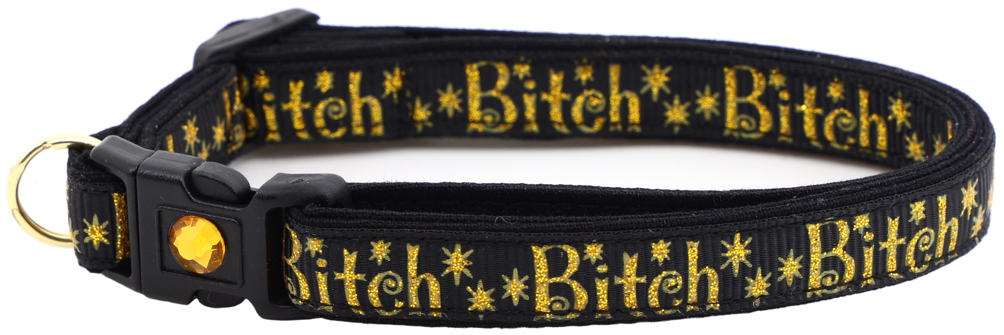 Gold Bitch Breakaway Cat Collar-24
