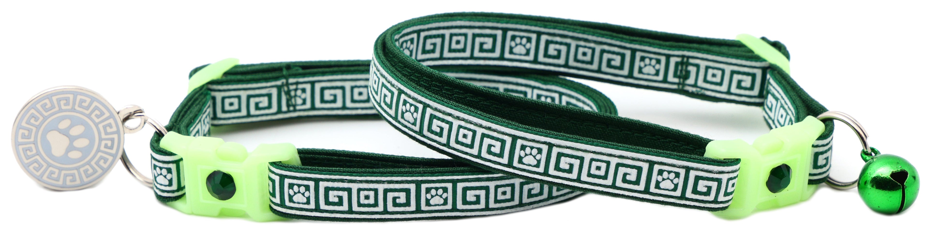 Greek Key Breakaway Cat Collar-4