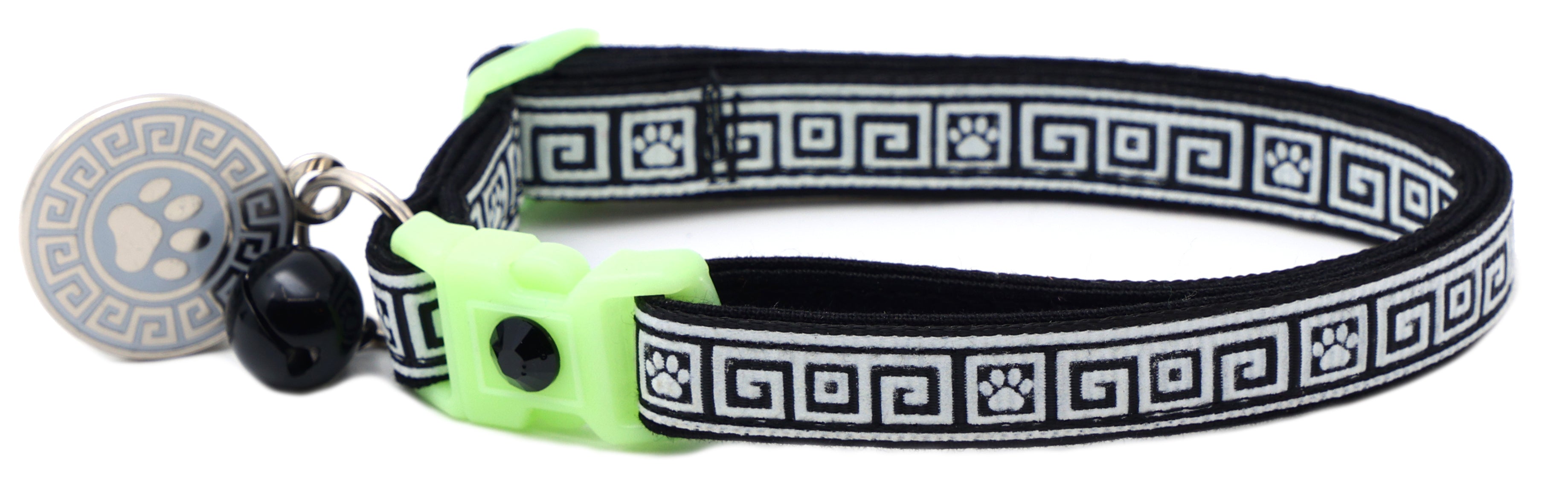 Greek Key Breakaway Cat Collar-32