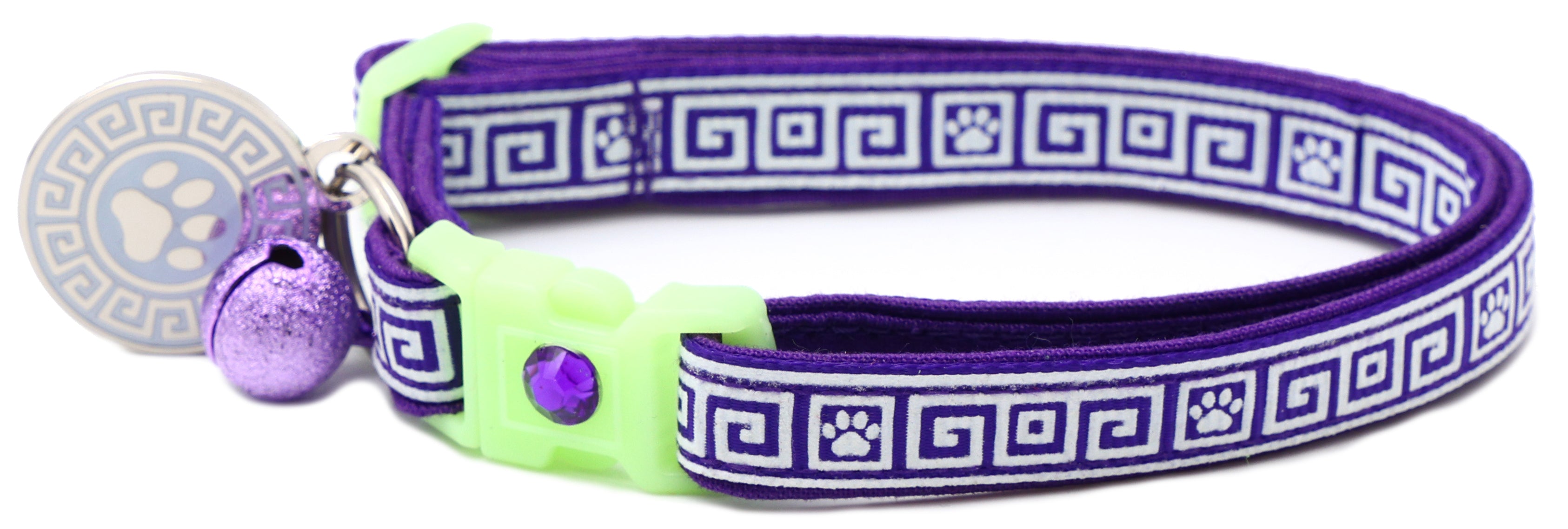 Greek Key Breakaway Cat Collar-31