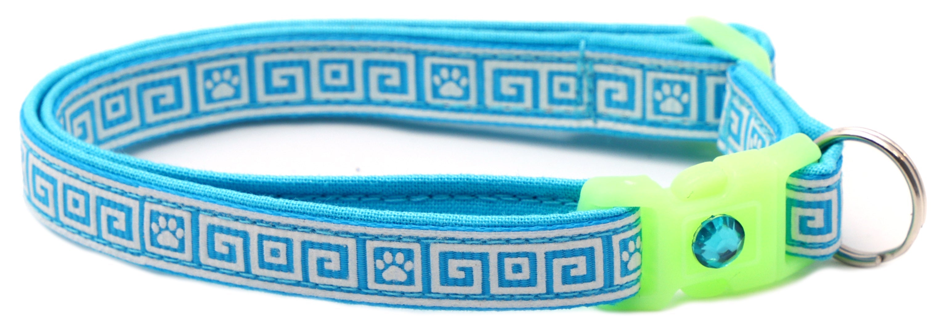 Greek Key Breakaway Cat Collar-54