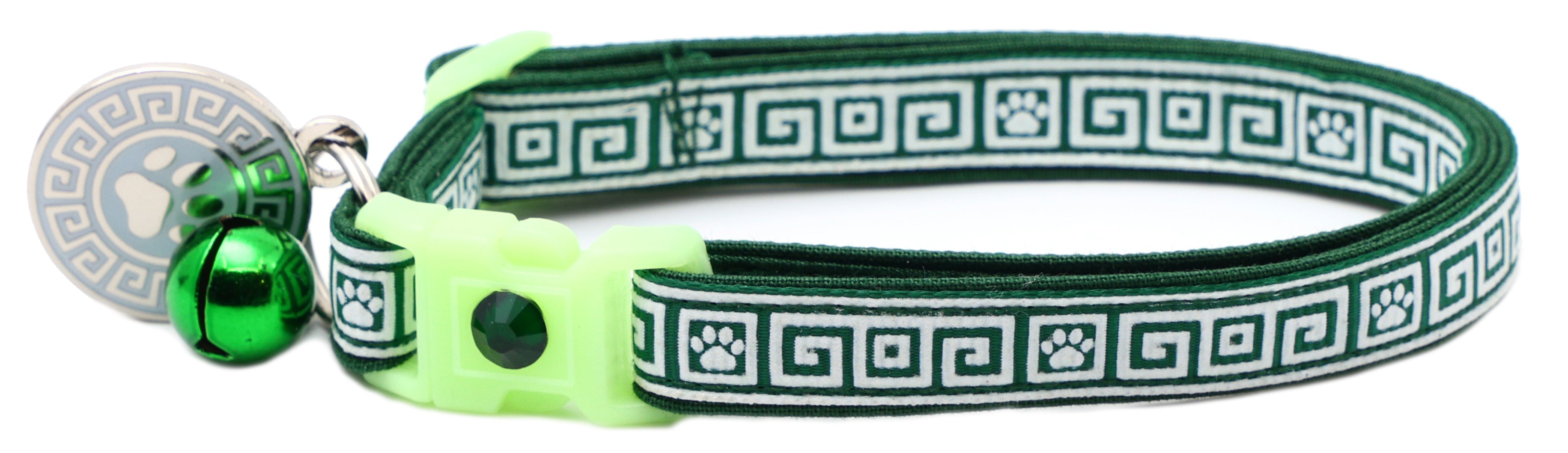 Greek Key Breakaway Cat Collar-27