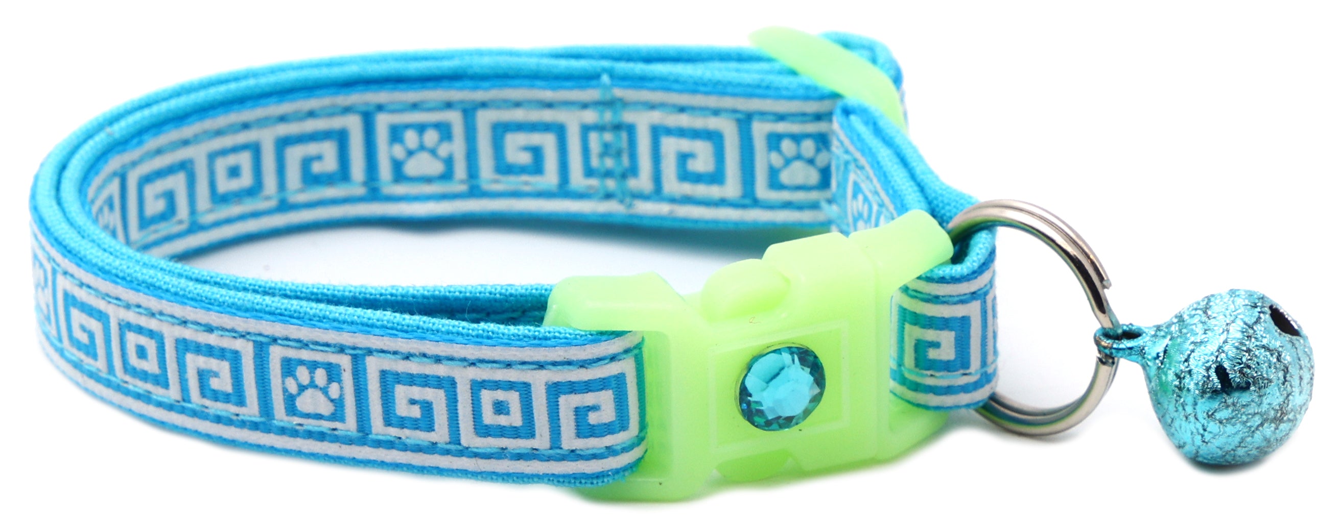 Greek Key Breakaway Cat Collar-13