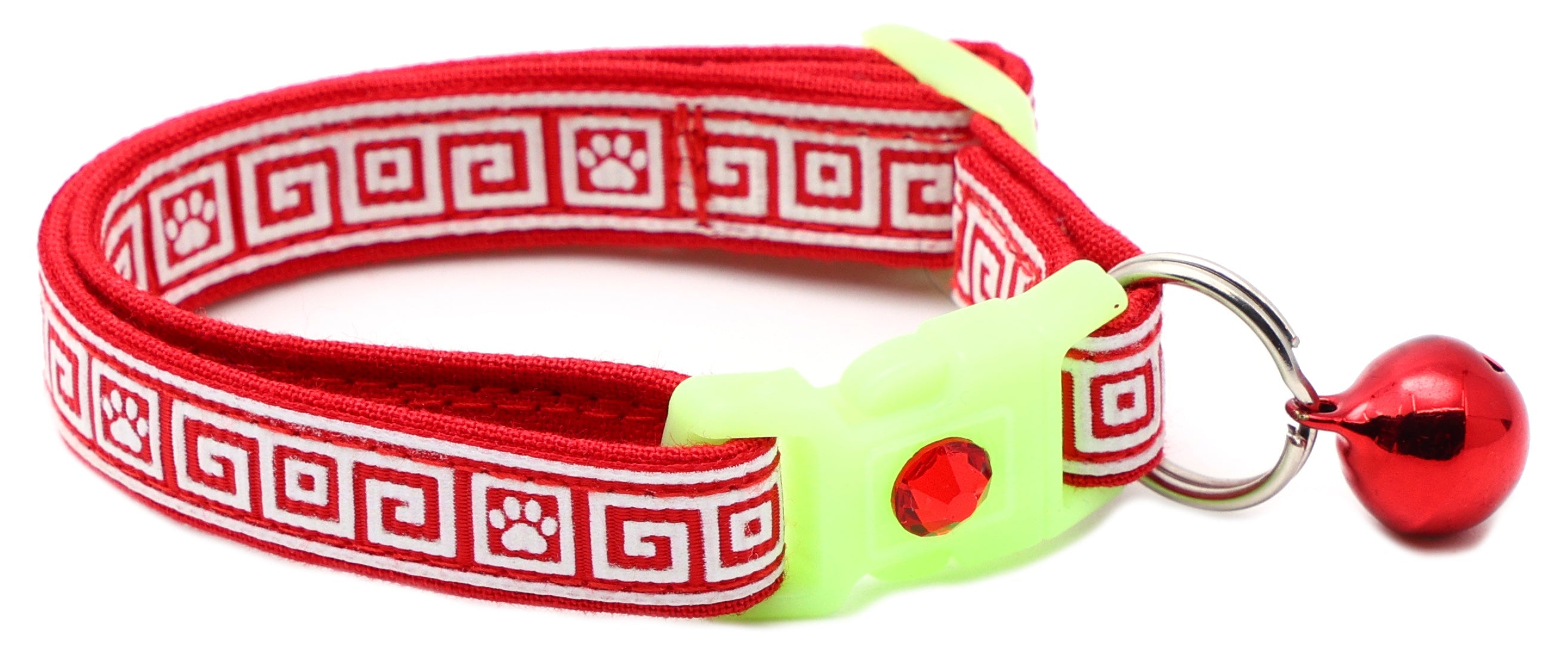 Greek Key Breakaway Cat Collar-11