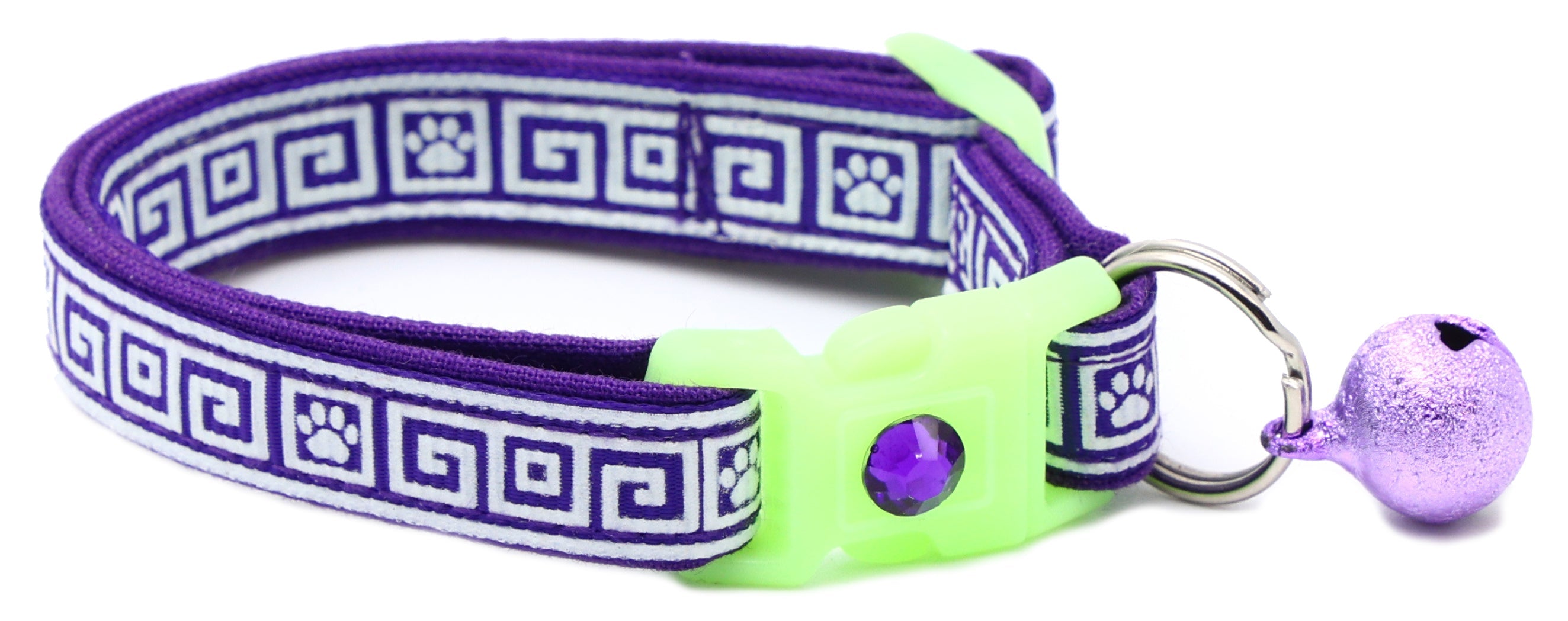 Greek Key Breakaway Cat Collar-14