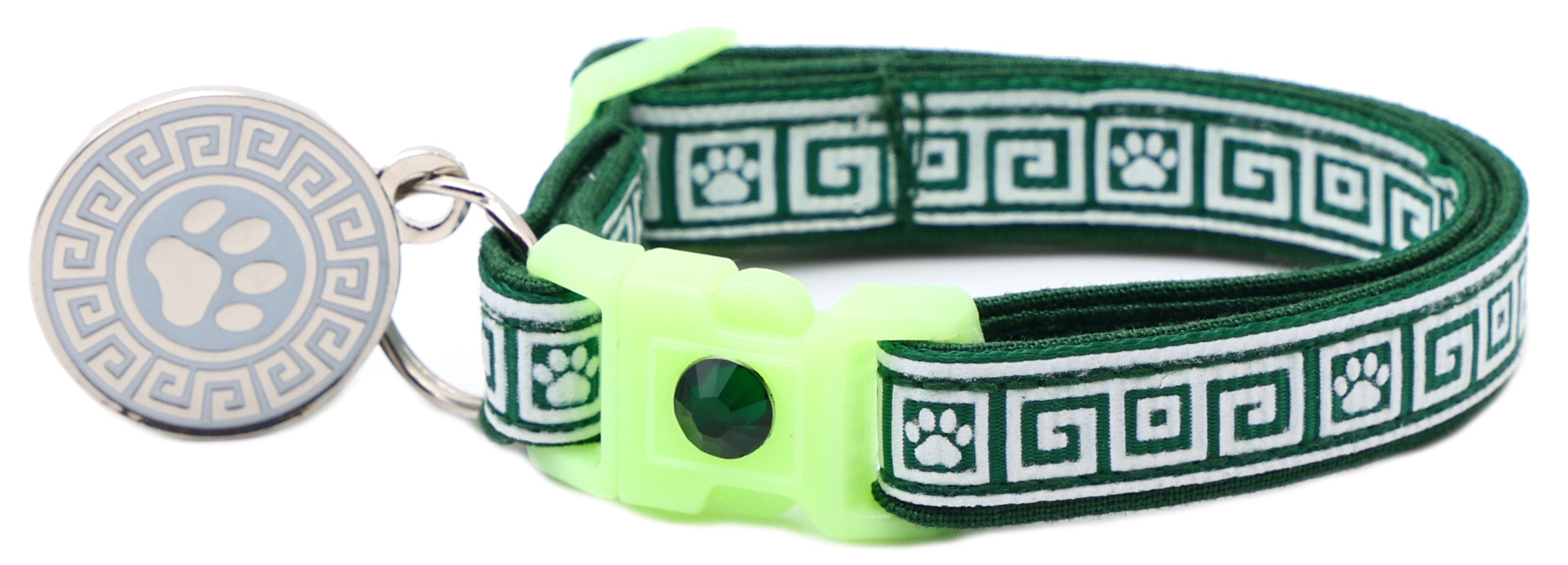 Greek Key Breakaway Cat Collar-21