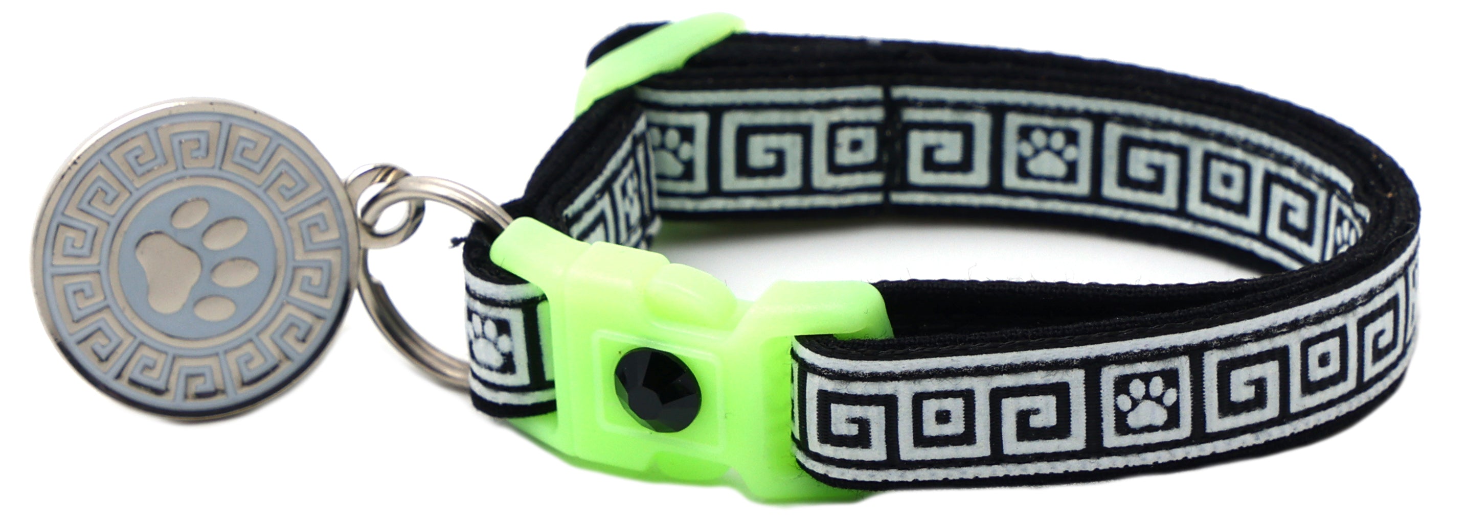 Greek Key Breakaway Cat Collar-26