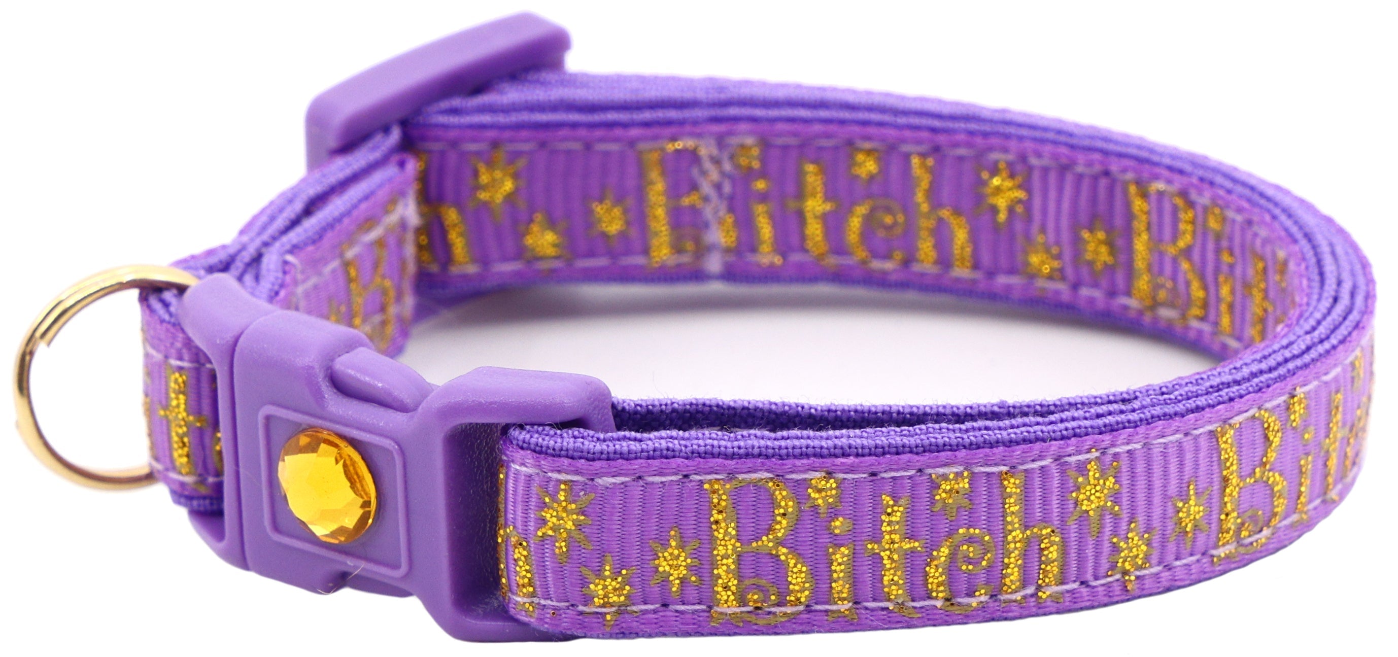 Gold Bitch Breakaway Cat Collar-20
