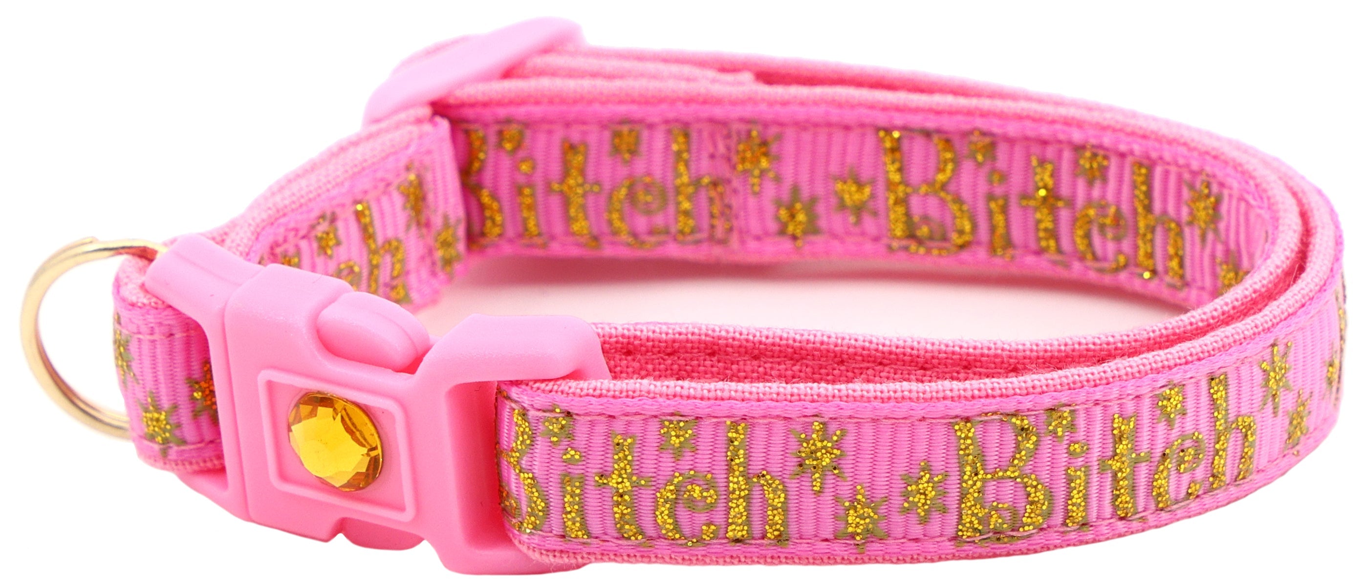 Gold Bitch Breakaway Cat Collar-21