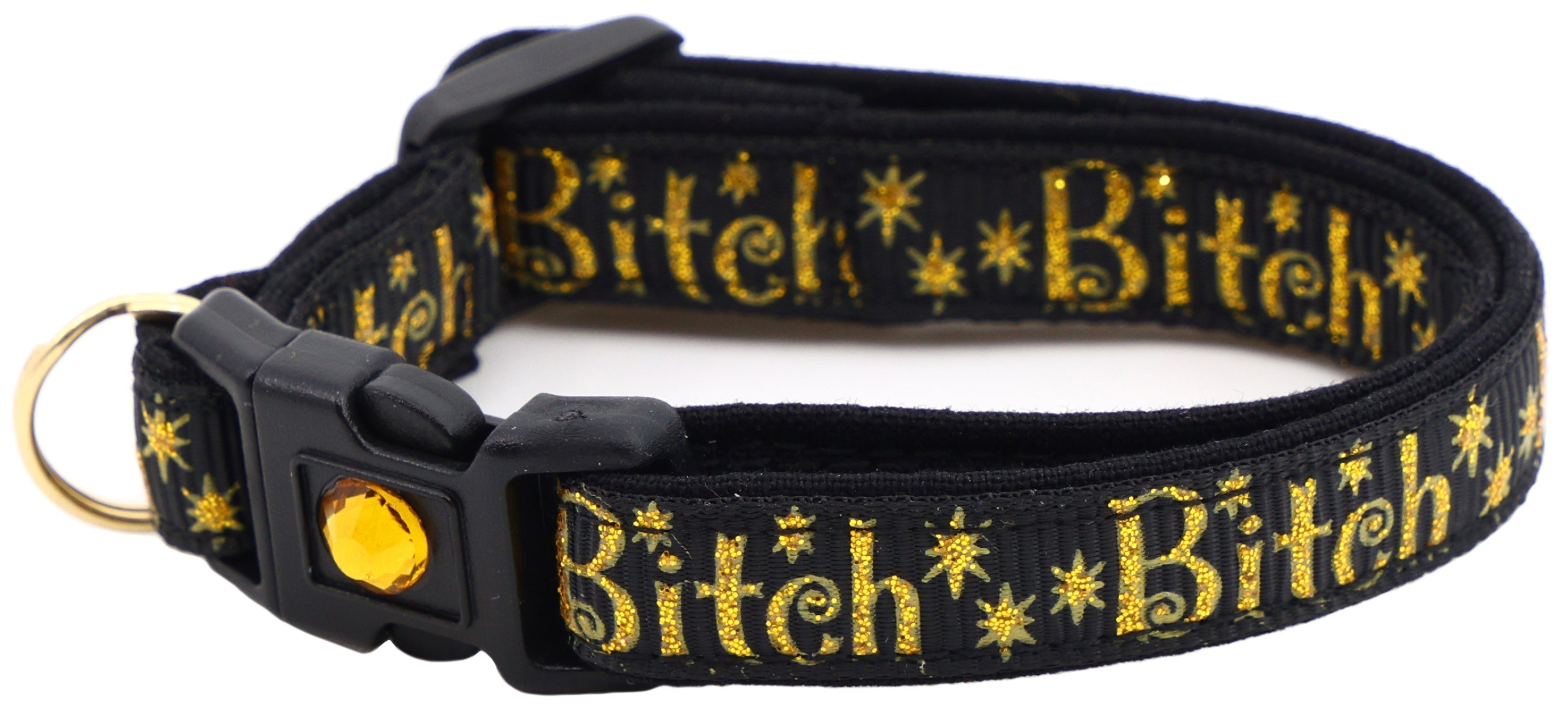 Gold Bitch Breakaway Cat Collar-22