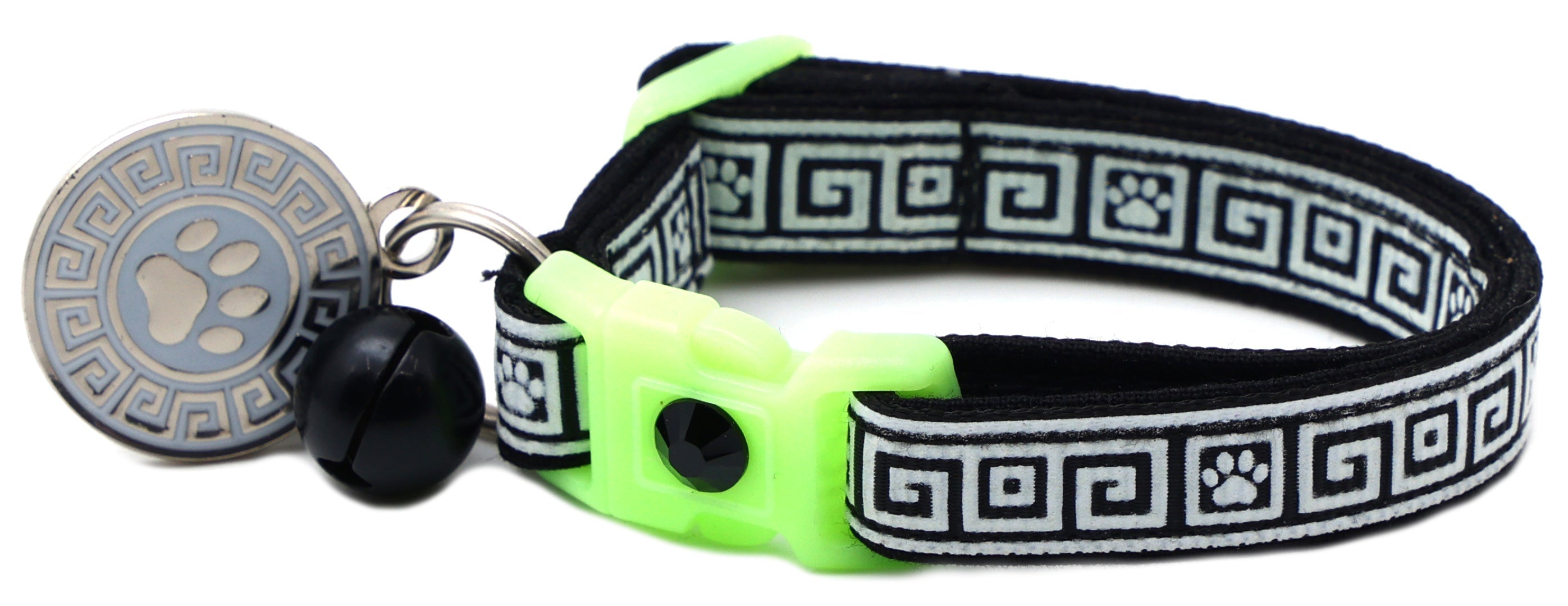 Greek Key Breakaway Cat Collar-38