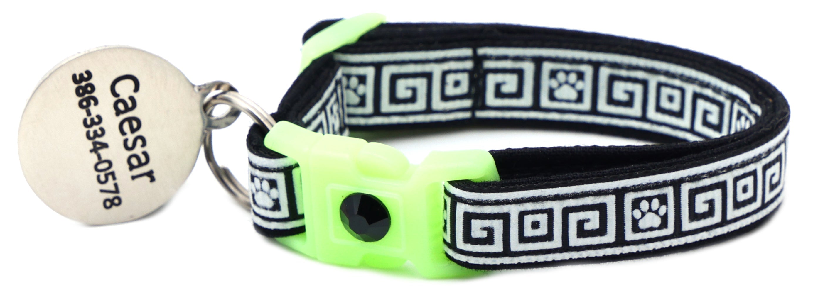 Greek Key Breakaway Cat Collar-44
