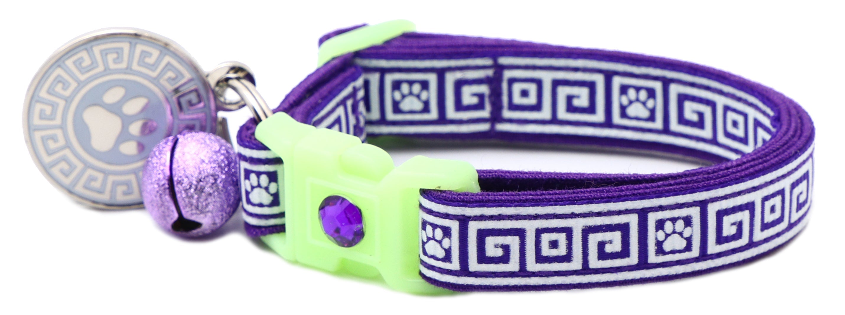 Greek Key Breakaway Cat Collar-37