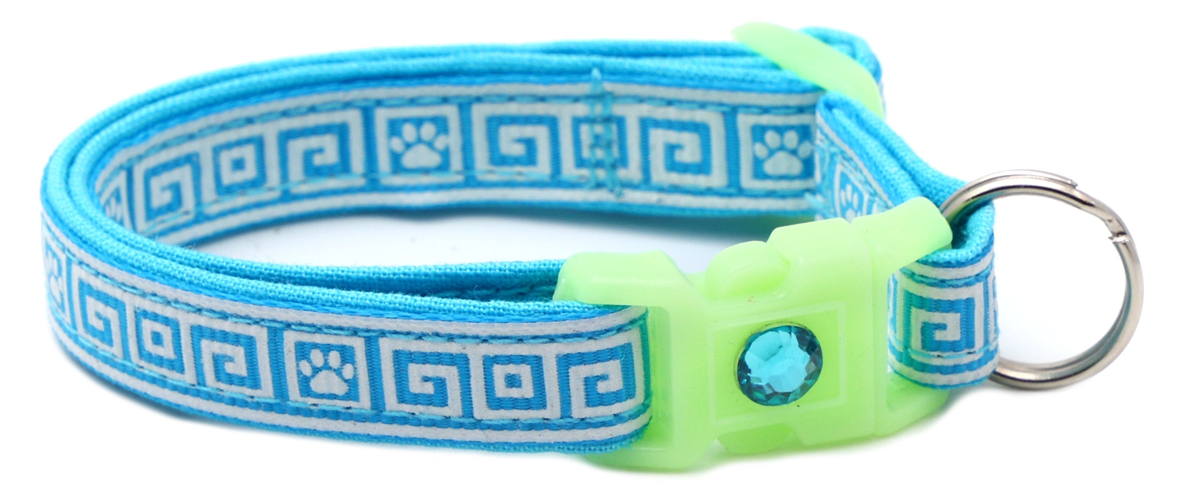 Greek Key Breakaway Cat Collar-59