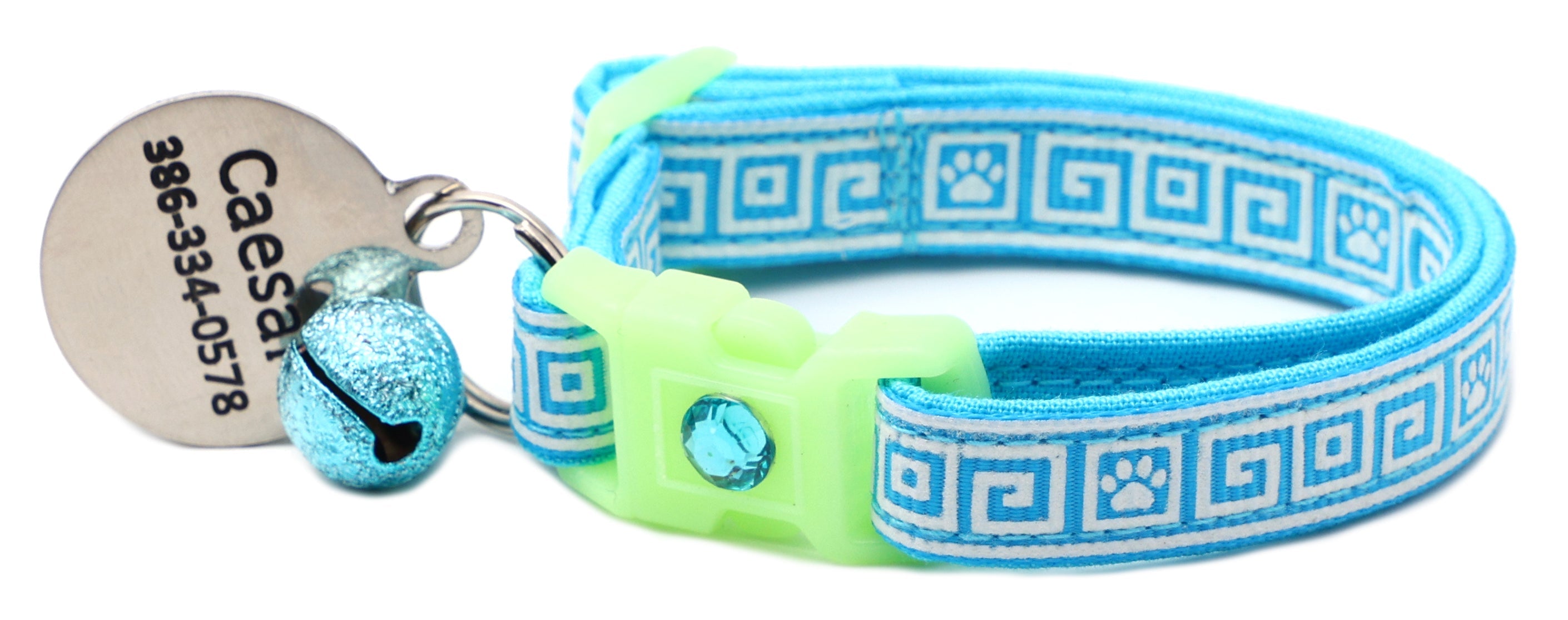 Greek Key Breakaway Cat Collar-48