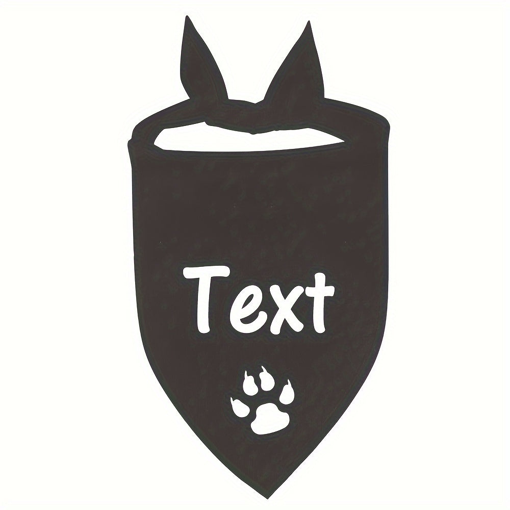 12 Colors Personalized Dog Scarf - Custom Triangle Pet Bib Towel with Paw Pattern, Adjustable Cat Accessories