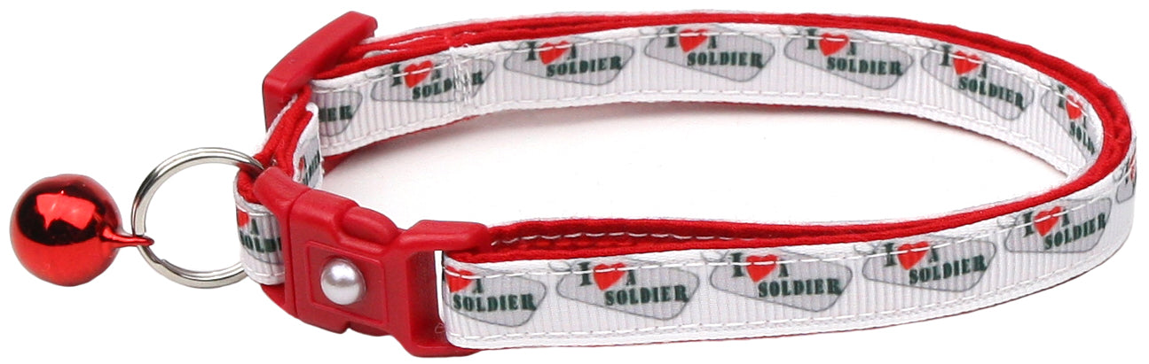 I Love a Soldier Cat Collar-2