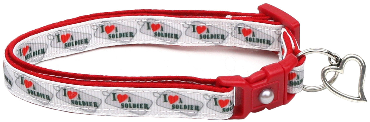 I Love a Soldier Cat Collar-3