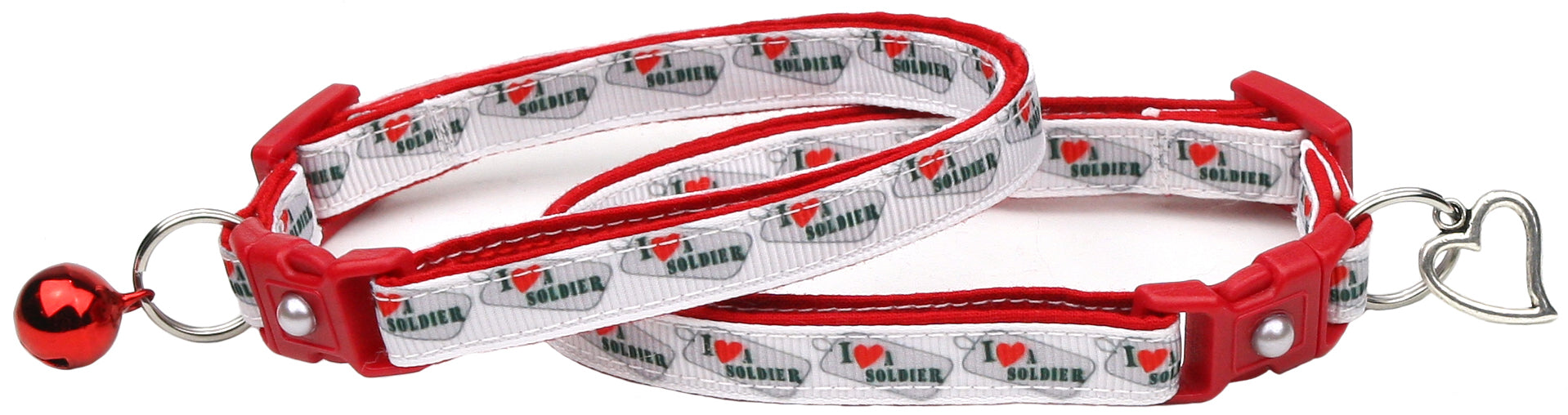 I Love a Soldier Cat Collar-4