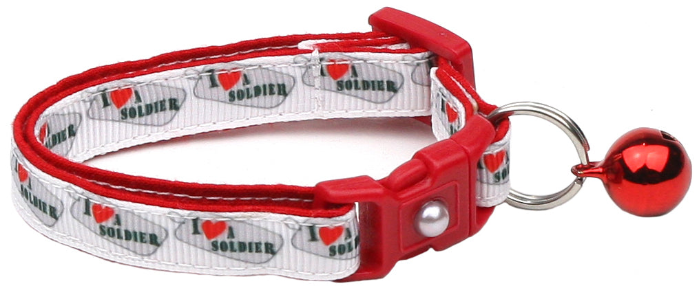 I Love a Soldier Cat Collar-0