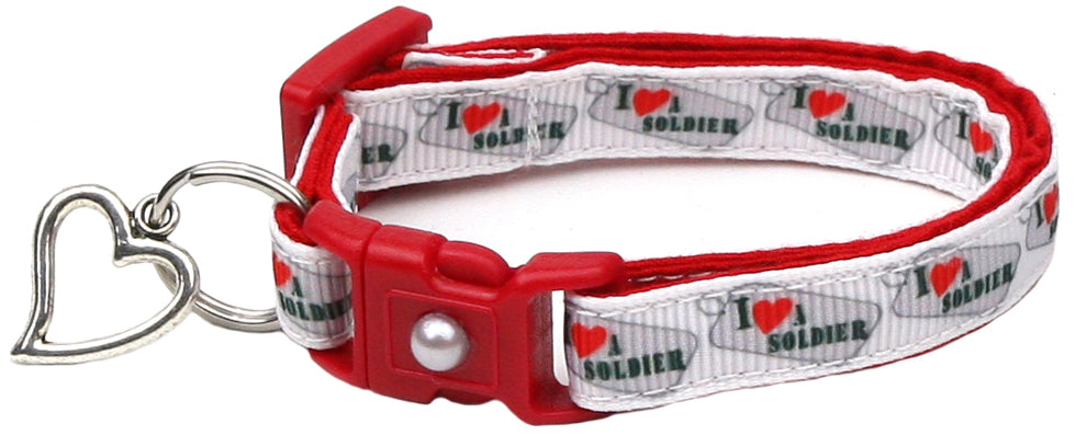 I Love a Soldier Cat Collar-1