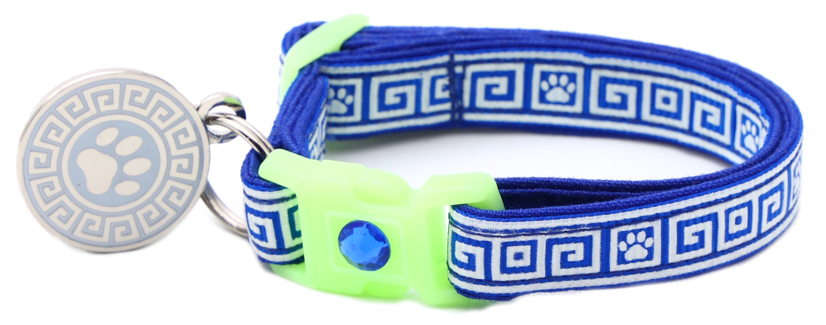 Greek Key Breakaway Cat Collar-23