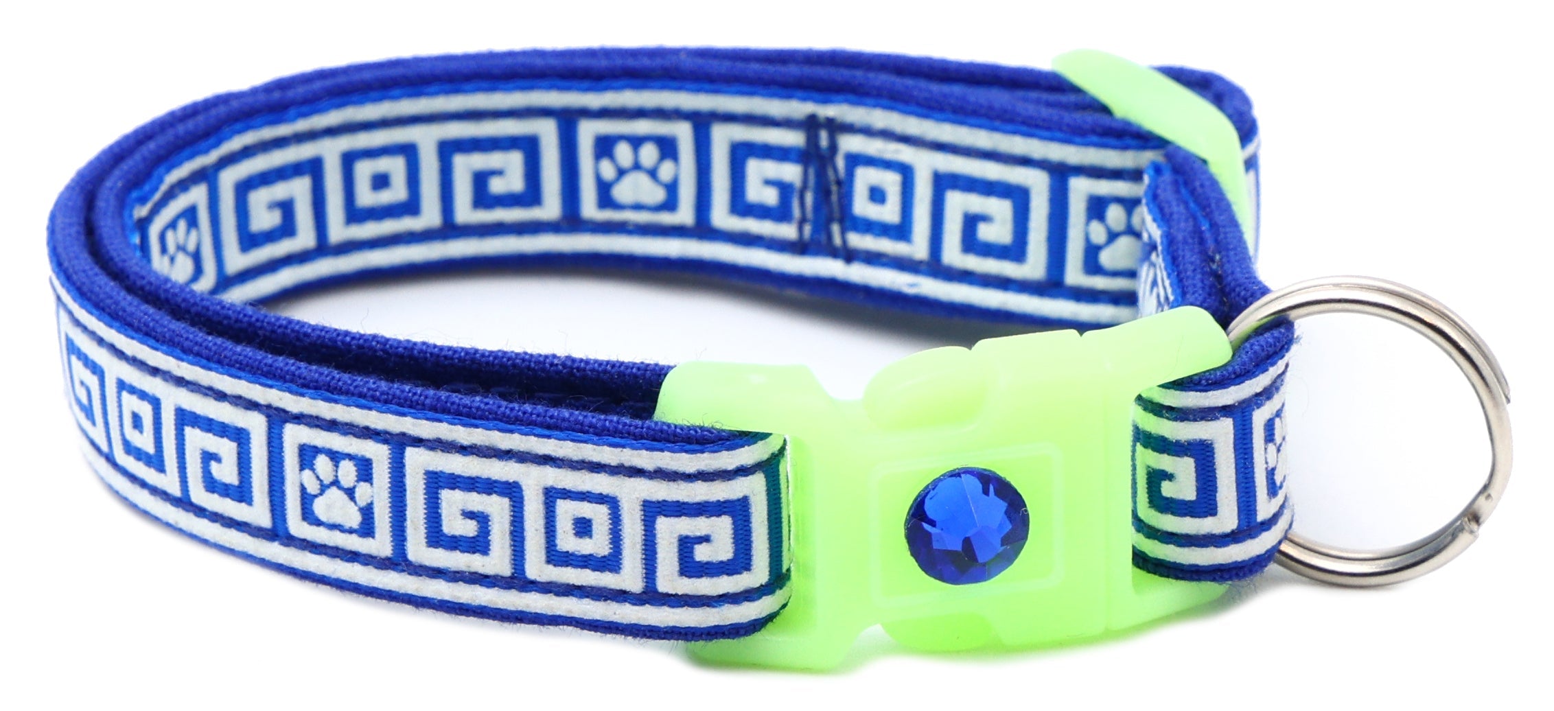 Greek Key Breakaway Cat Collar-58