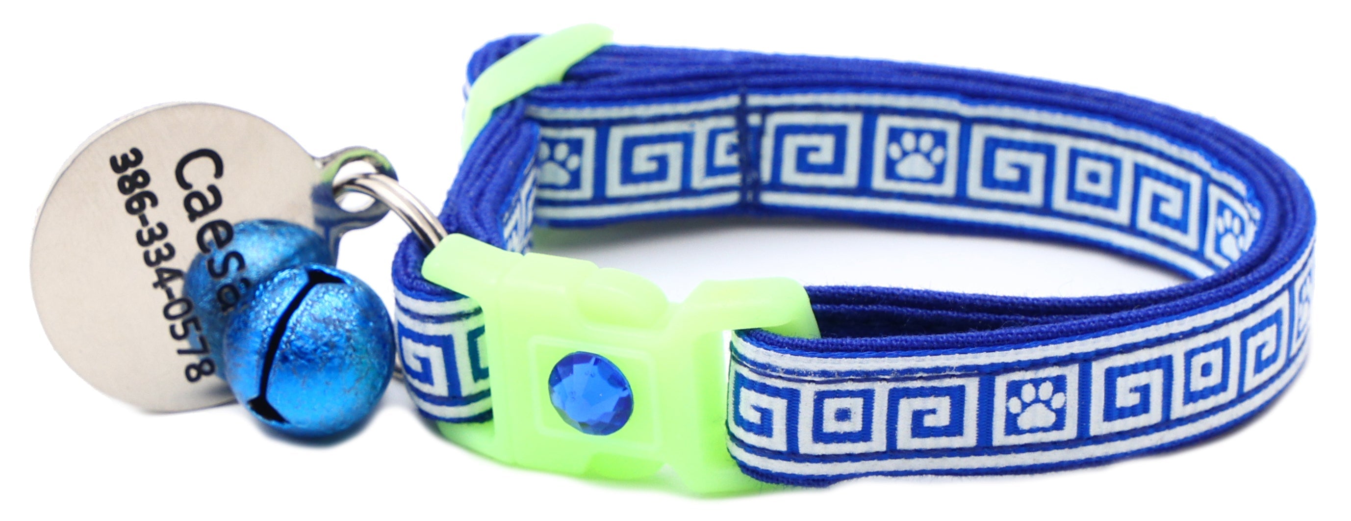 Greek Key Breakaway Cat Collar-47